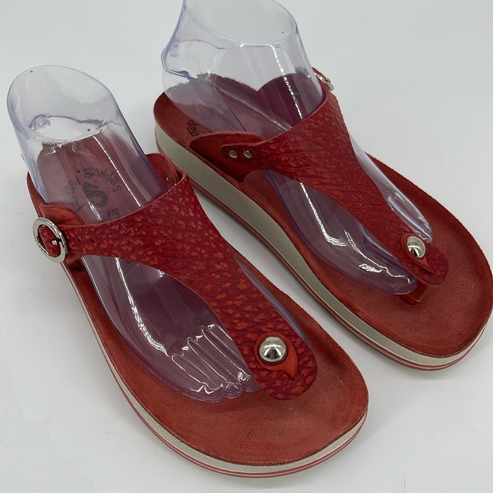 Fantasy Sandals Leather Rust Color Women 39/8.5
